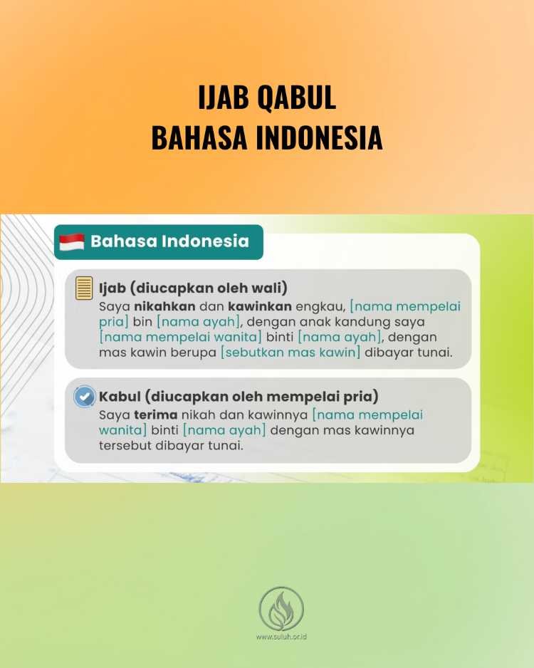 ijab qabul bahasa indonesia
